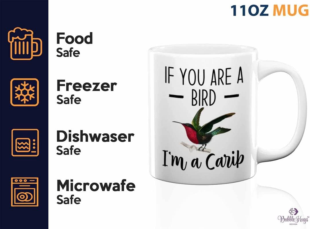 Bird Lover Coffee Mug 11oz White - Bird and carib - Hummingbird Nest Cage Parrot Dad Gardening Outdoor Birdwatcher Feeder
