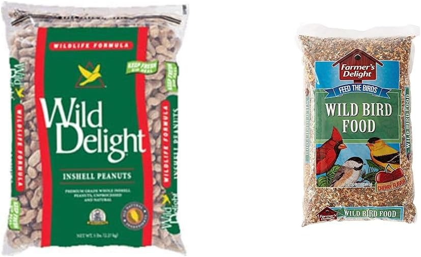 Wild Delight Inshell Peanuts, 5 lb and Wagner's Farmer's Delight Wild 