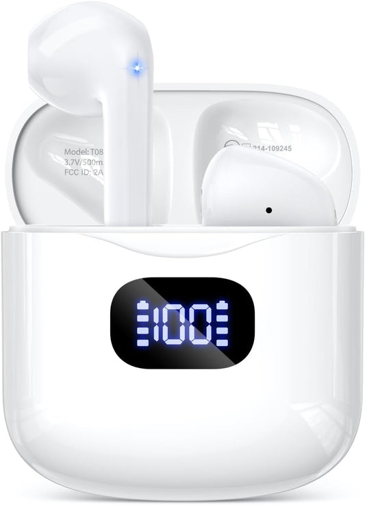 Wireless Earbuds Bluetooth 5.3 Headphones, 40Hrs Playback Stereo Ear B