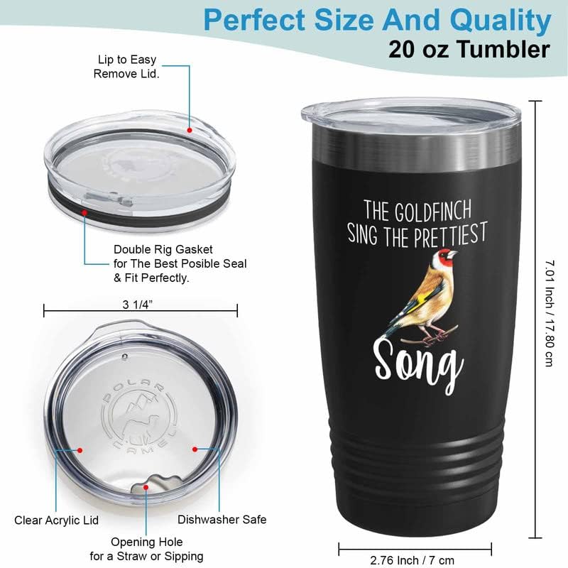 Bird Lover Black Edition Viking Tumbler 20oz - Prettiest Song - Hummin