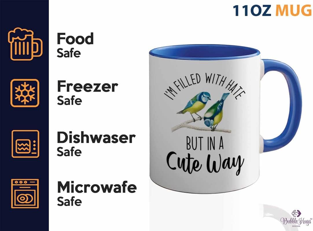 Bird Lover Two Tone Blue Edition 11oz - Hate Cute Way - Hummingbird Ne