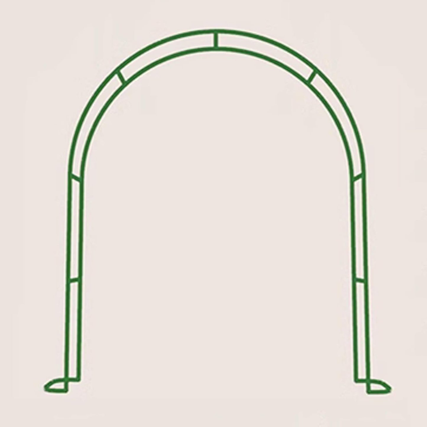Metal Garden Arch - Elegant Floral Archway for Wedding & Climbing Vines, Durable Trellis for Outdoor Plants, Green Color, 240x220x25cm, Perfect for Garden Decoration