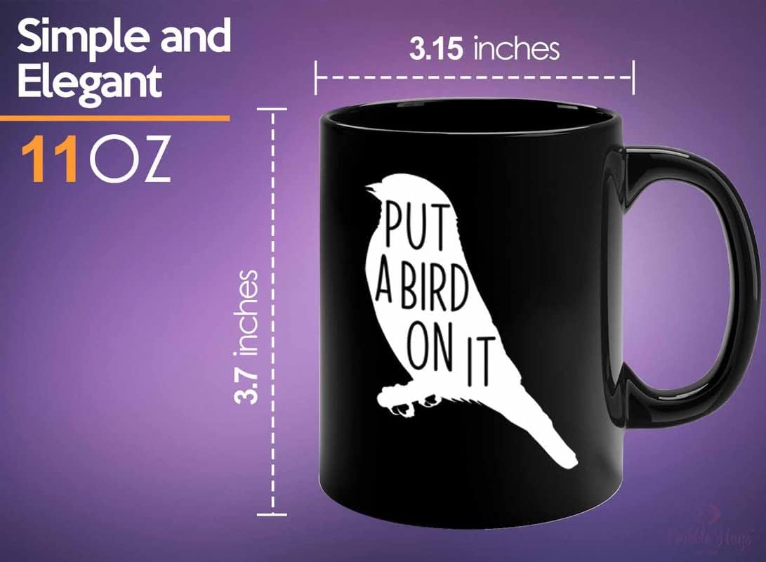 Bird Lover Coffee Mug 11oz Black - Put a bird on it - Hummingbird Nest