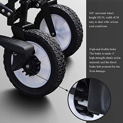 Folding Trolley Cart Folding Wagon Garden Cart with 4 Wheels Foldable Pull Wagon Hand Cart Beach Wagon Garden Trolley Folding Cart Wagon Truck Wheelbarrow