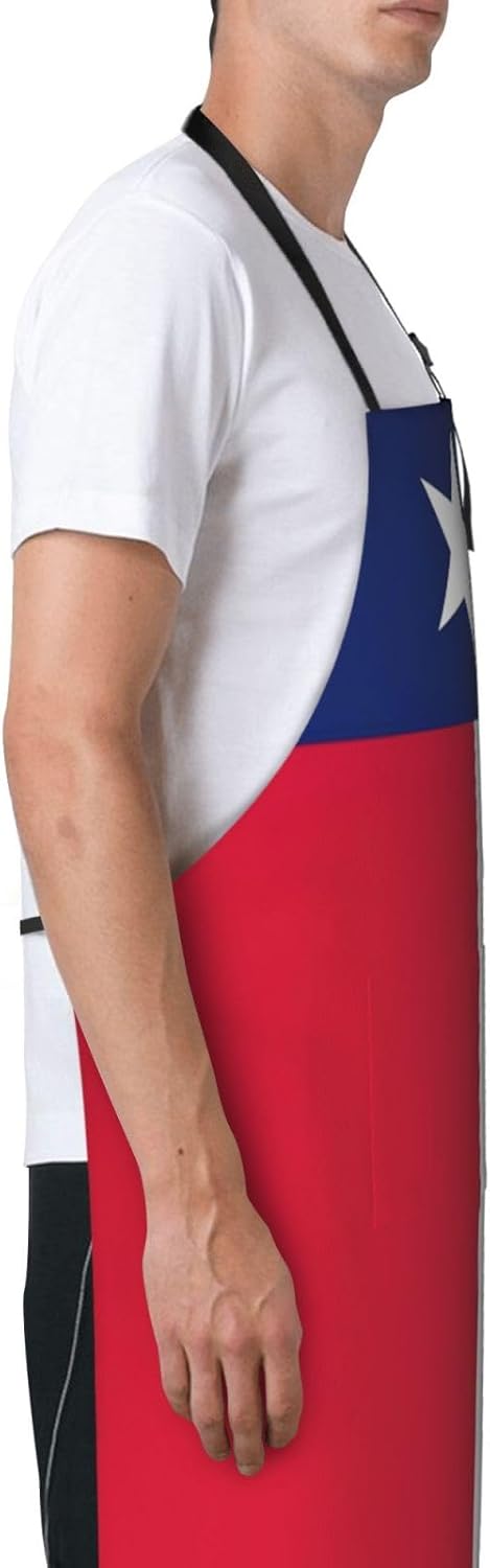 Texas State Flag print Waterproof chef's apron with pocket apron for k