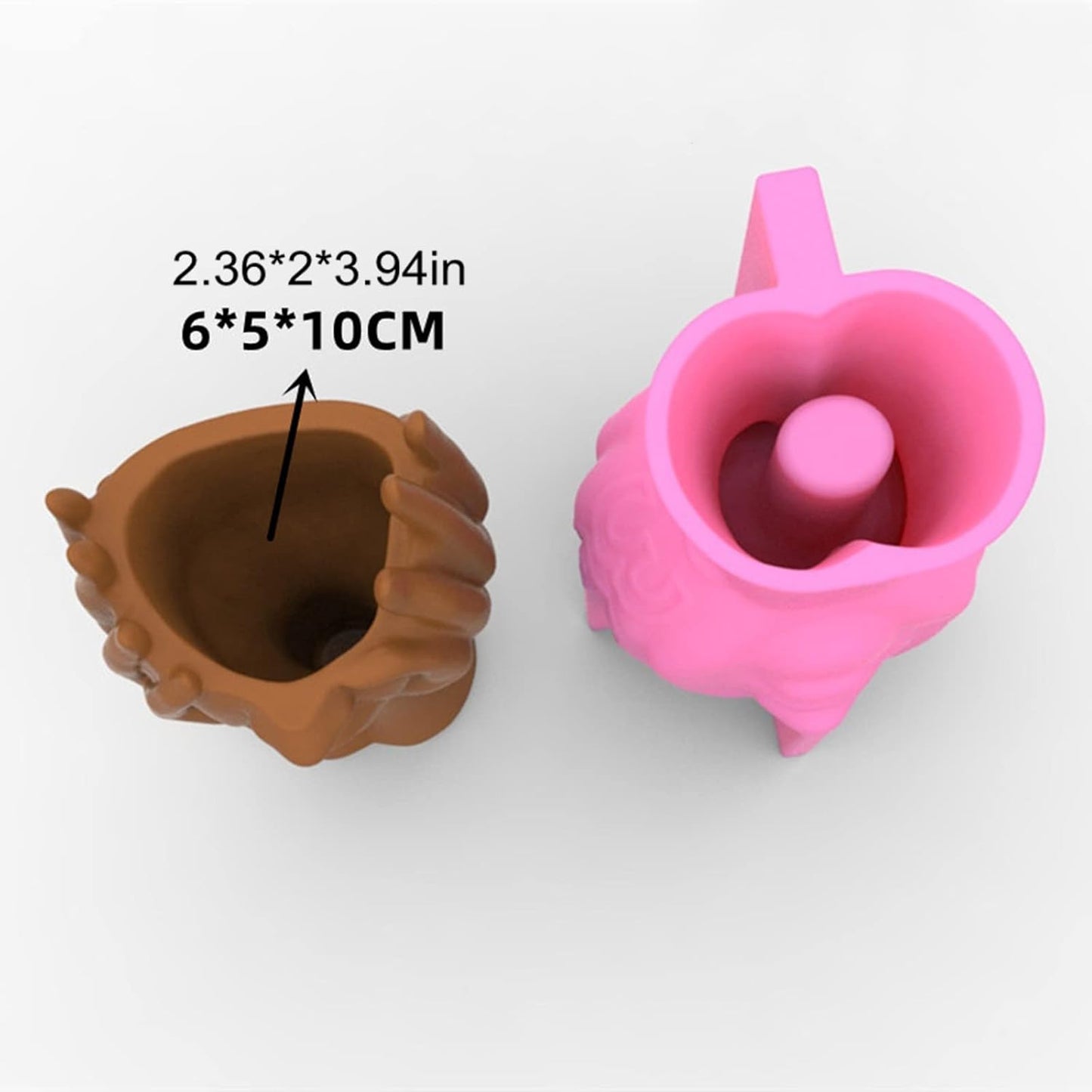 Cheek Support Face Flower Pot Silicone Mold Succulent Planter Vase Plaster Concrete Mold Candle Pen Holder Mold Cement Clay Resin Mould