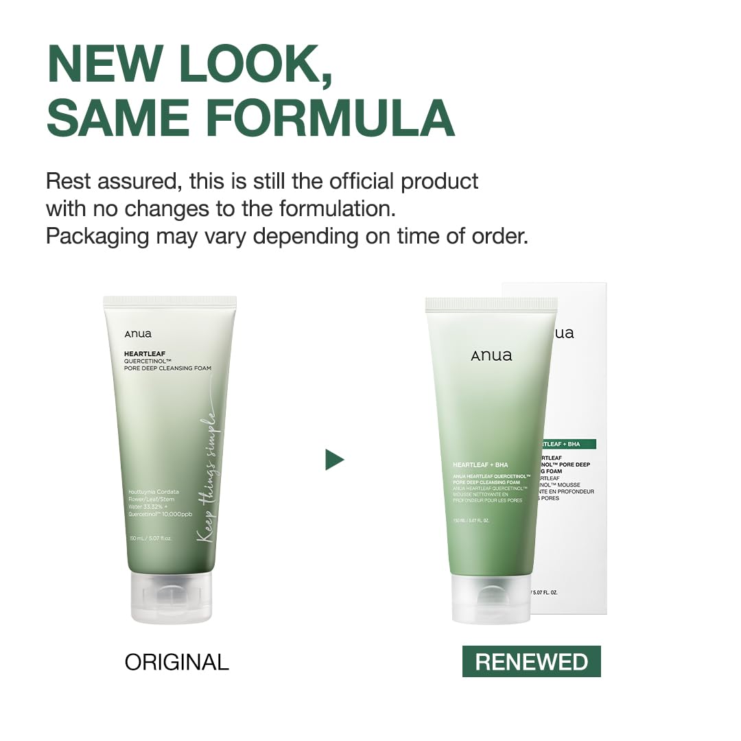Anua Heartleaf Quercetinol Pore Deep Cleansing Foam, Face wash for Por
