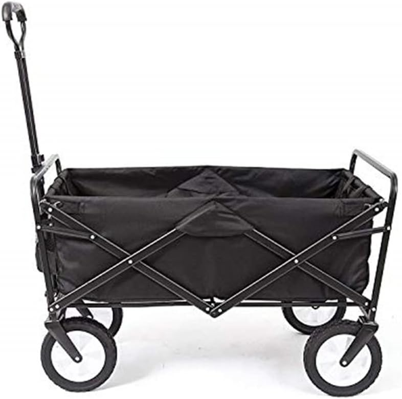 HBJWOV Folding Garden Outdoor Park Utility Wagon Picnic Camping Cart with Replaceable Cover (Standard Size 8" Wheels)(D)
