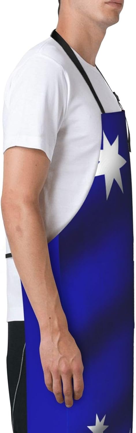 Australian flag print Waterproof chef's apron with pocket apron for ki