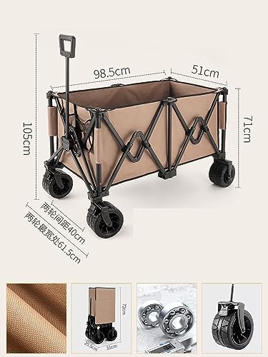 Collapsible Wagon Cart with Wheels Foldable Folding Wagons Carts Silen