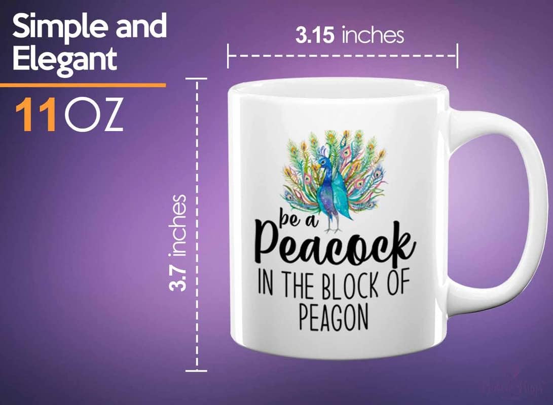 Bird Lover Coffee Mug 11oz White - Peacock block pgeons - Hummingbird Nest Cage Parrot Dad Gardening Outdoor Birdwatcher Feeder