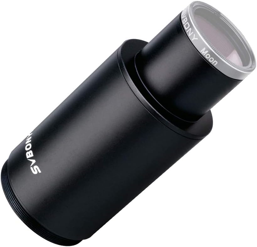 SVBONY T2 T Ring Adapter, Metal 1.25 inch Telescope Accessory, Compatible for Canon EOS Cameras Photography Dedicated CA1 Sleeve Extended Cylinder for Telescope