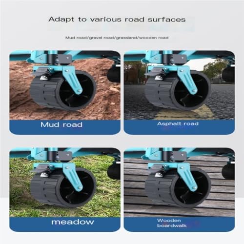 Portable Camping Cart,Outdoor Beach Camping Trolley Cart for Camper Van Traveling and Fishing Blue Color