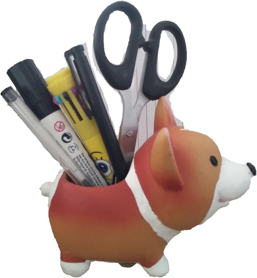 Corgi Planters for Succulents Small Flowerpot Cute Succulent Planter Bonsai Pot Pencil Holder Desk Mini Ornament
