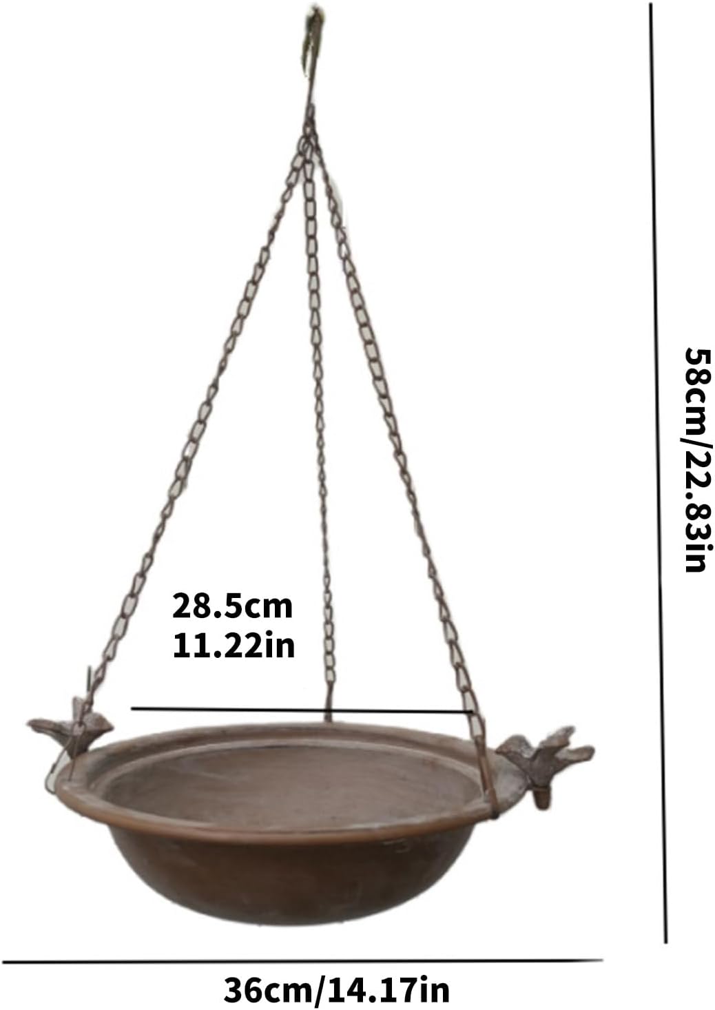 Sturdy Iron Hanging Bird Feeder with Artistic Avian for Outdoor Wildlife Observation Decorative Garden Feeder