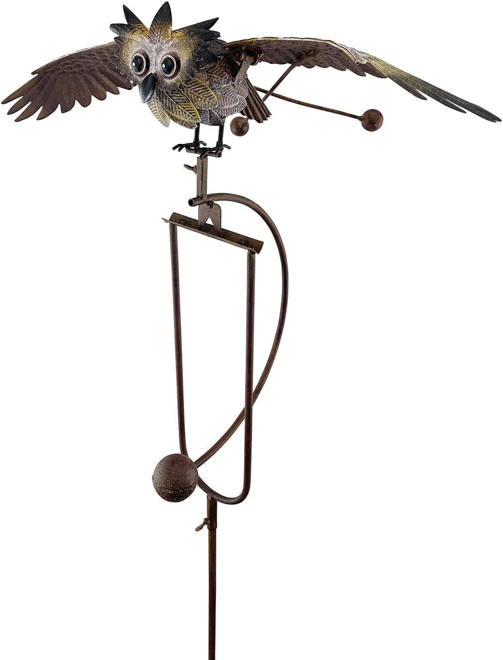 Red Carpet Studios Garden Stake Yard Art Metal and Glass Balance Rocke