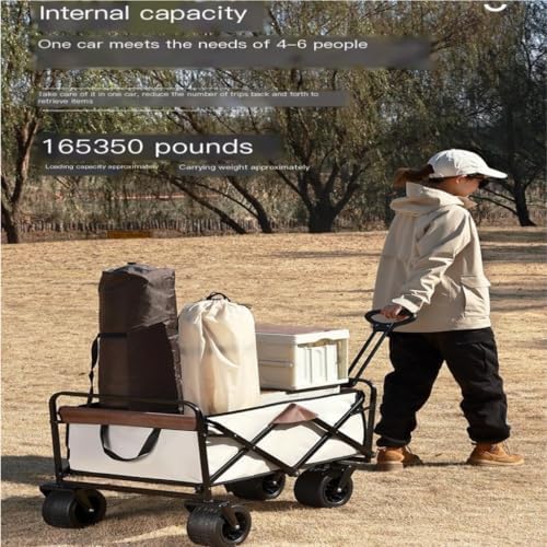 Portable Camping Cart,Outdoor Beach Camping Fishing Portable Folding C