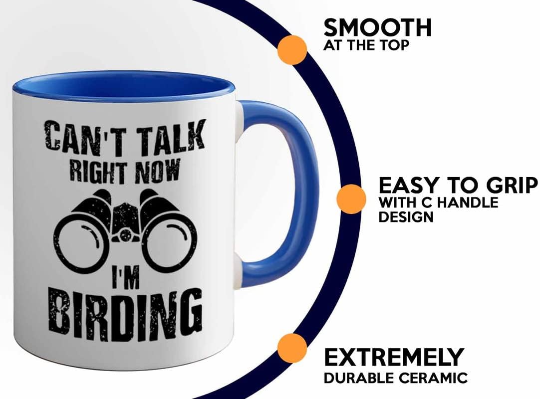 Bird Lover Two Tone Blue Edition 11oz - Can't Talk Right Now - Humming