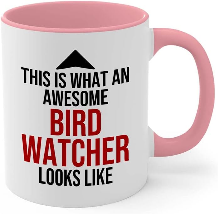 Bird Lover Two Tone Pink Edition 11oz - Awsome Bird Watcher Looks Like