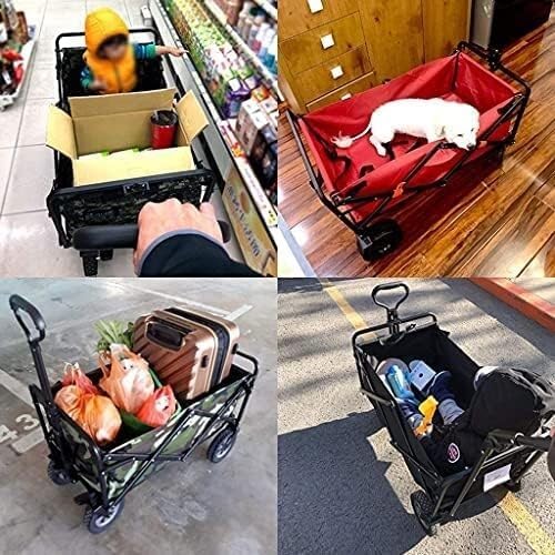 Collapsible Wagon Cart with Wheels Foldable Folding Wagons Carts Silen