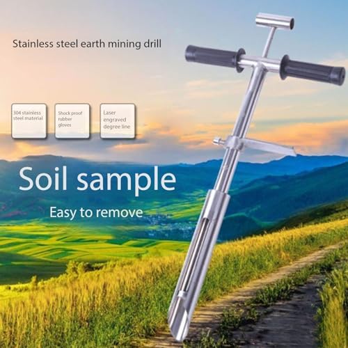 Premium Soil Sampler Tool - 304 Stainless Steel, 38mm Diameter, 40in L