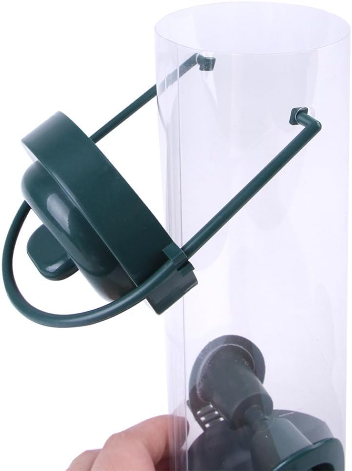 Bird Feeder Hanging Seed Holder Bird Food Container Dispenser Automatic Plastic Supplies for Outoor Wild Birds, Bird Seed Feeder