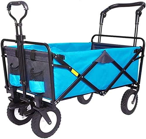 Portable Camping Cart,Beach Trolley Fishing Trolley with Putter Foldab