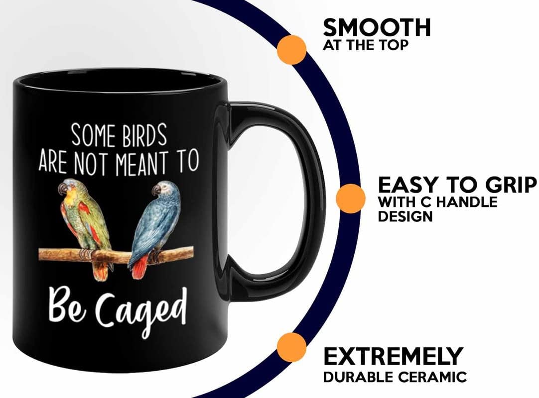 Bird Lover Coffee Mug 11oz Black - Birds to be caged - Hummingbird Nes