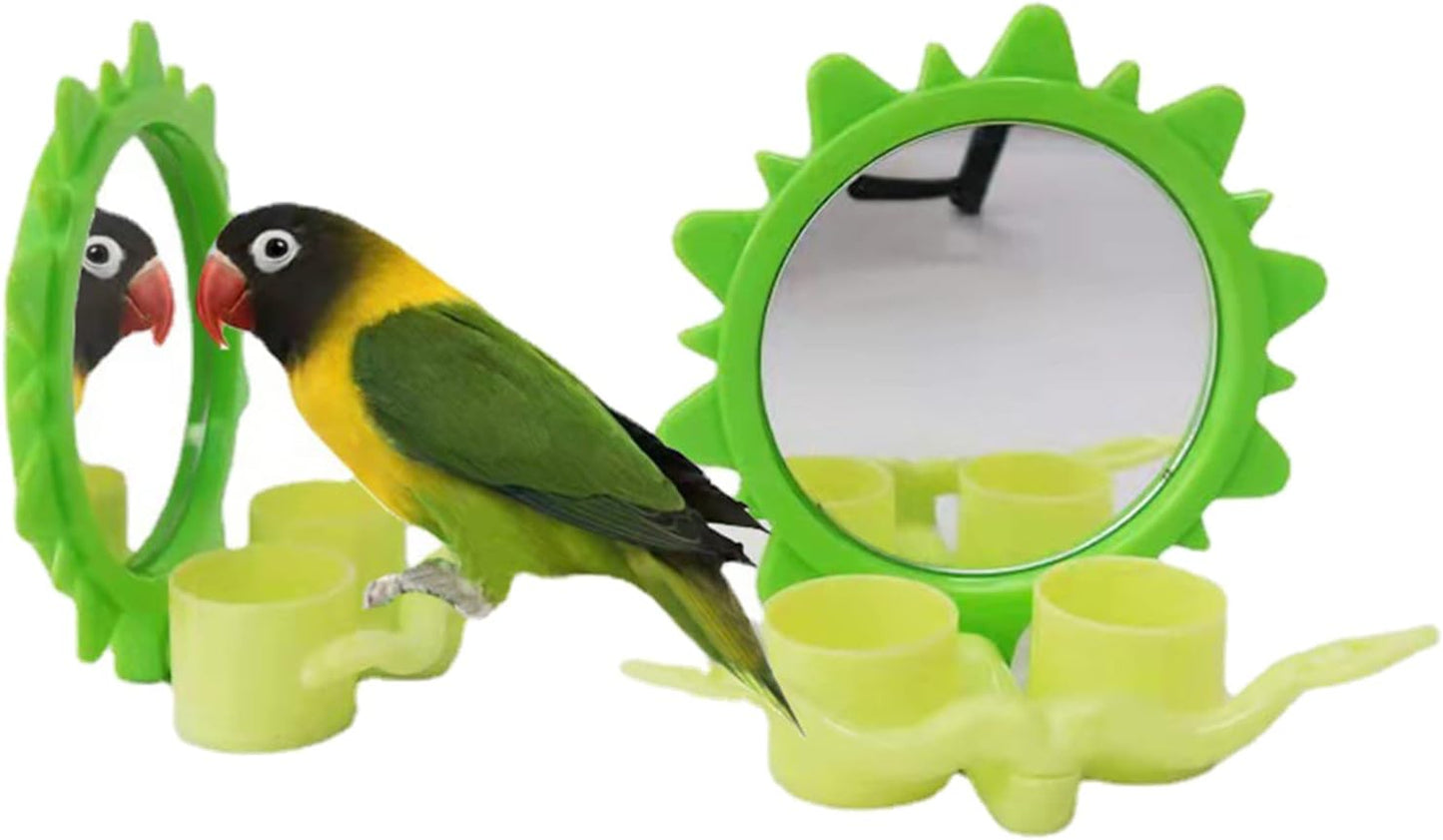 Bird Stand Toy Hanging Parrot Feeder Food Water Bowls for Cockatiels Conures Cage Accessories