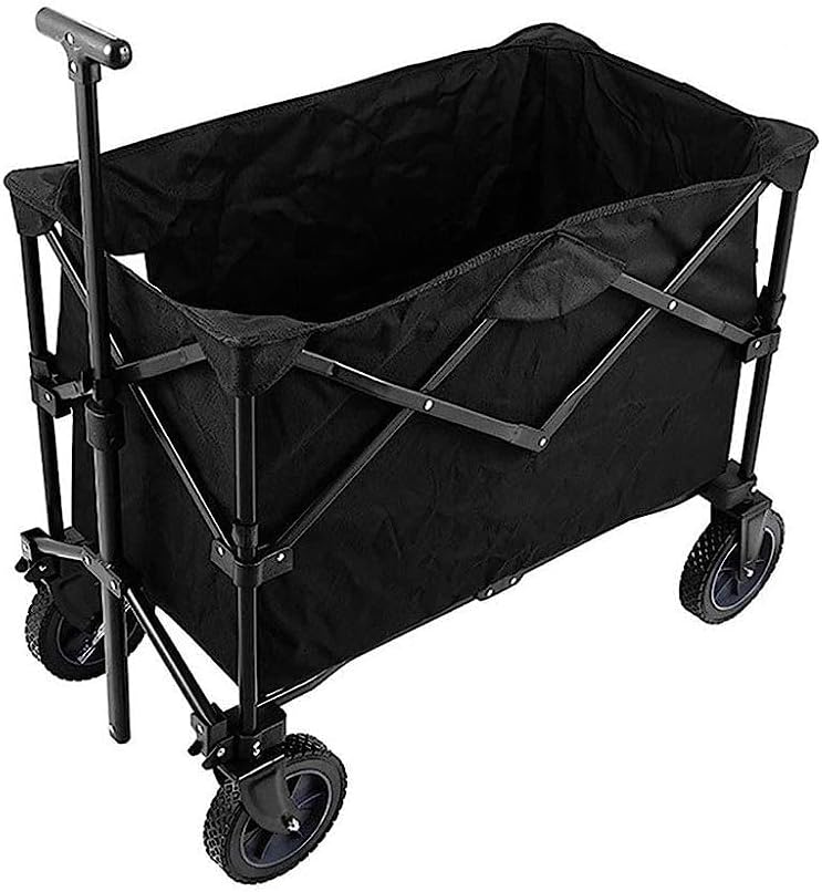 Handcart, Folding Portable Garden Trolley Cart Heavy Duty Wagon, Multifunction Shopping Cart for Outdoor/Camping/Fishing/Mall Cargo Carry Trolley, Load: 100Kg