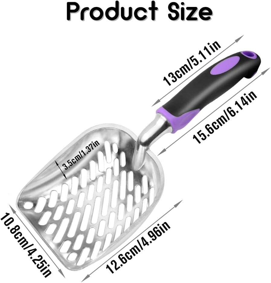 Cat Litter Scoop-Metal Cat Scooper-Long Handle Scoop,Cat Scooper-Poop 