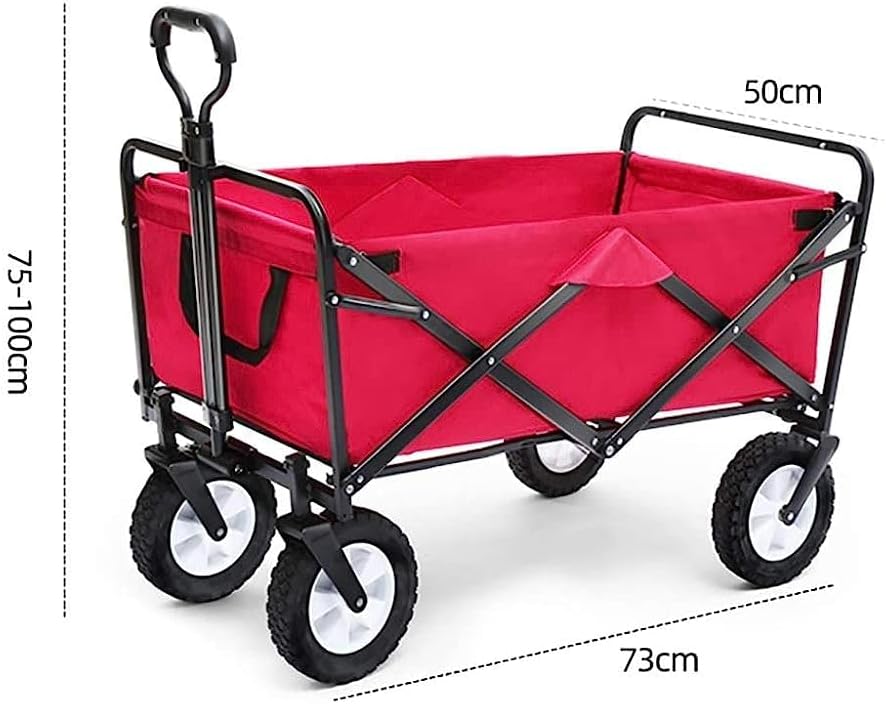Handcart, Folding Garden Trolley Cart Heavy Duty Wagon Multi-Function 