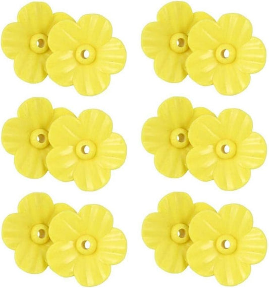 12pcs Birds Replacement Flowers Yellow Feeder Replacement Flower Flowe