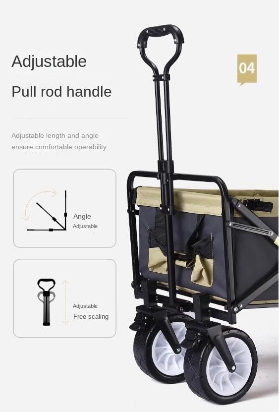 Collapsible Wagon Cart with Wheels Foldable Folding Wagons Carts Silen