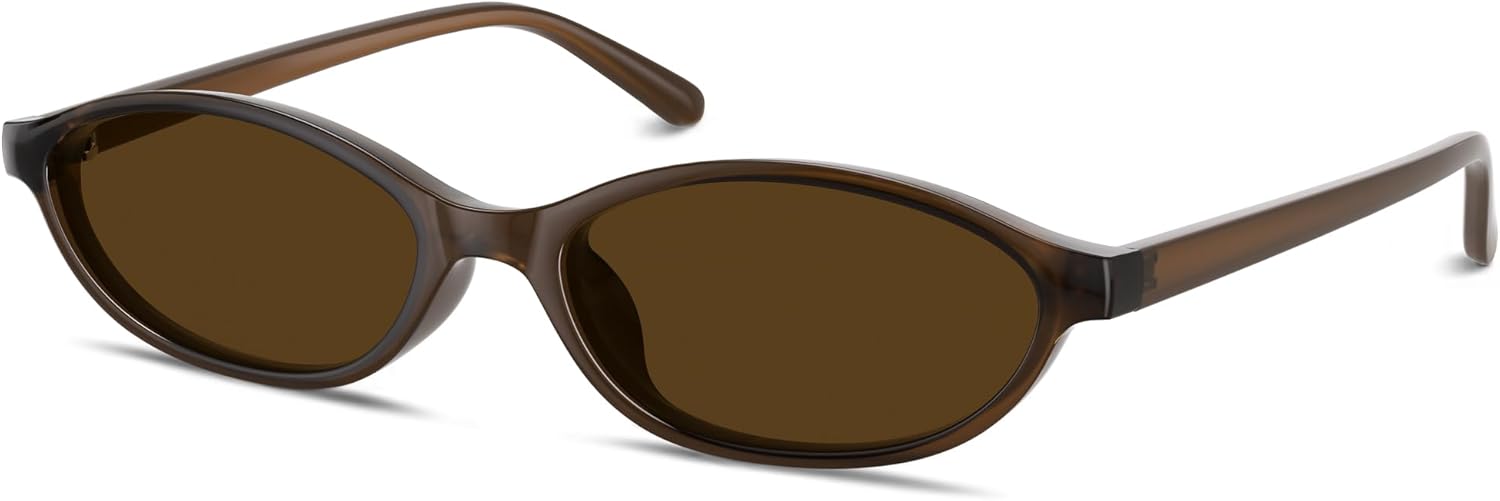 Sunglasses Womens Retro Oval Sunglasses for Women - Cat Eye 90s Glasse