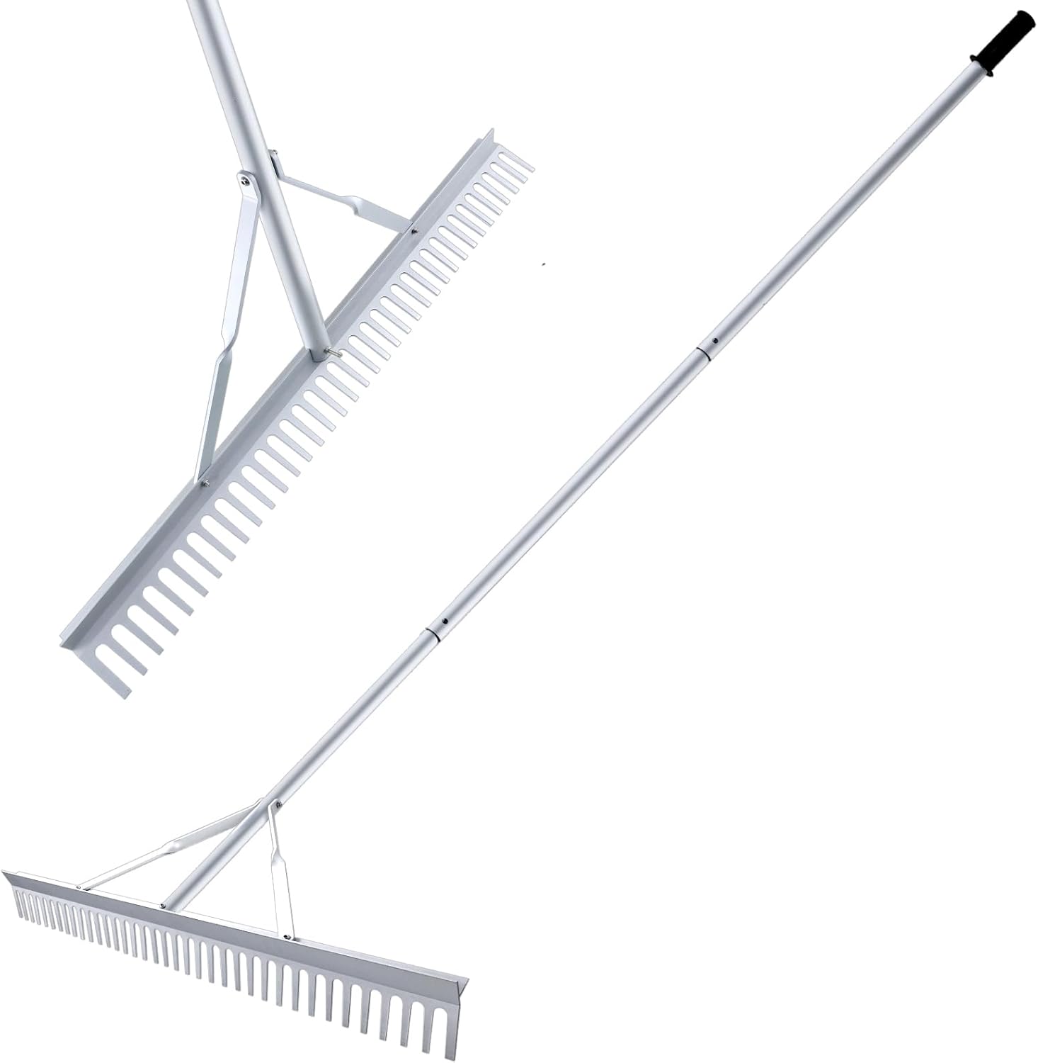 36 Inch Aluminum Landscape Rake, Garden Rake, Heavy Duty Rakes for Law