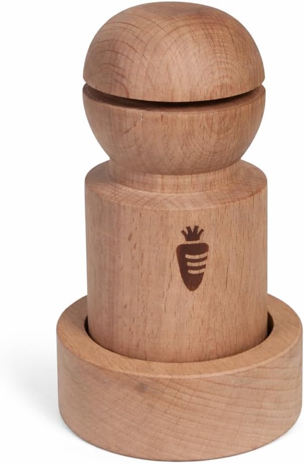 Carrot Design Newspaper Pot Maker – Wooden Seed Starter Tool for DIY Biodegradable Paper Pots – Mold for Seedlings & Gardening - 2 Inch