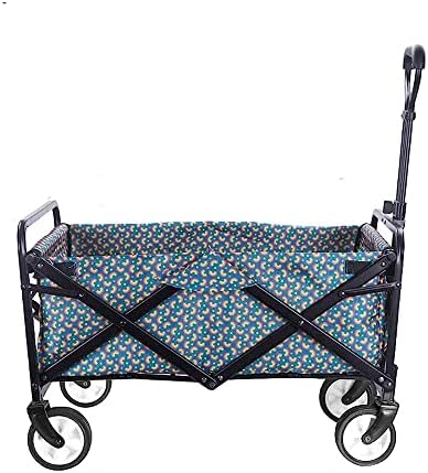 Collapsible Wagon Cart with Wheels Foldable Folding Wagons Carts Silen