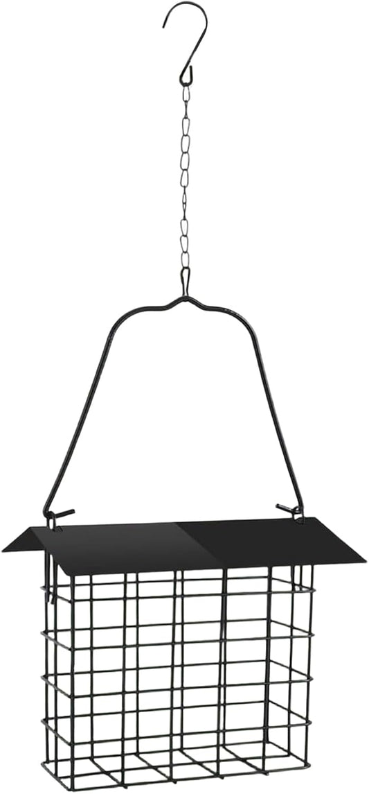 Pavilion - Ruby Throat Dispenser Toward Pollinator Feeding | Weather Shielded Iron Vessel Featuring Leak Guard Portals & Hanging Chain Toward Gardens, Backyards, Verandas, Decks