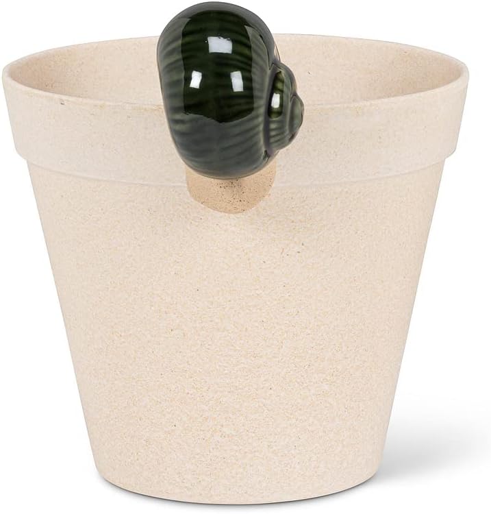 Abbott Collection Climbing Snail Pot Hanger - Ceramic (4" L)