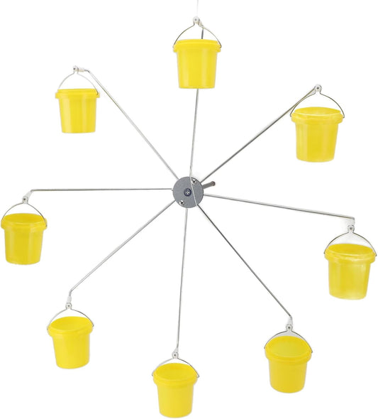 Hummingbird Feeder, Ferris Wheel Hummingbird Feeders for Outdoors Multi Ports Top Filling Decorative with 8 Buckets for Garden