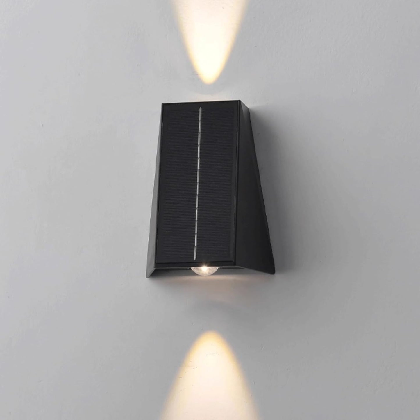 Outdoor Wall Sconce, Exterior Wall Light, Wall Lamp, Up Down Solar Motion Sensor Fixture for Garden Fence Patio Yard Garage Deck House Entryway Villa Facade Gate Driveway Cottage