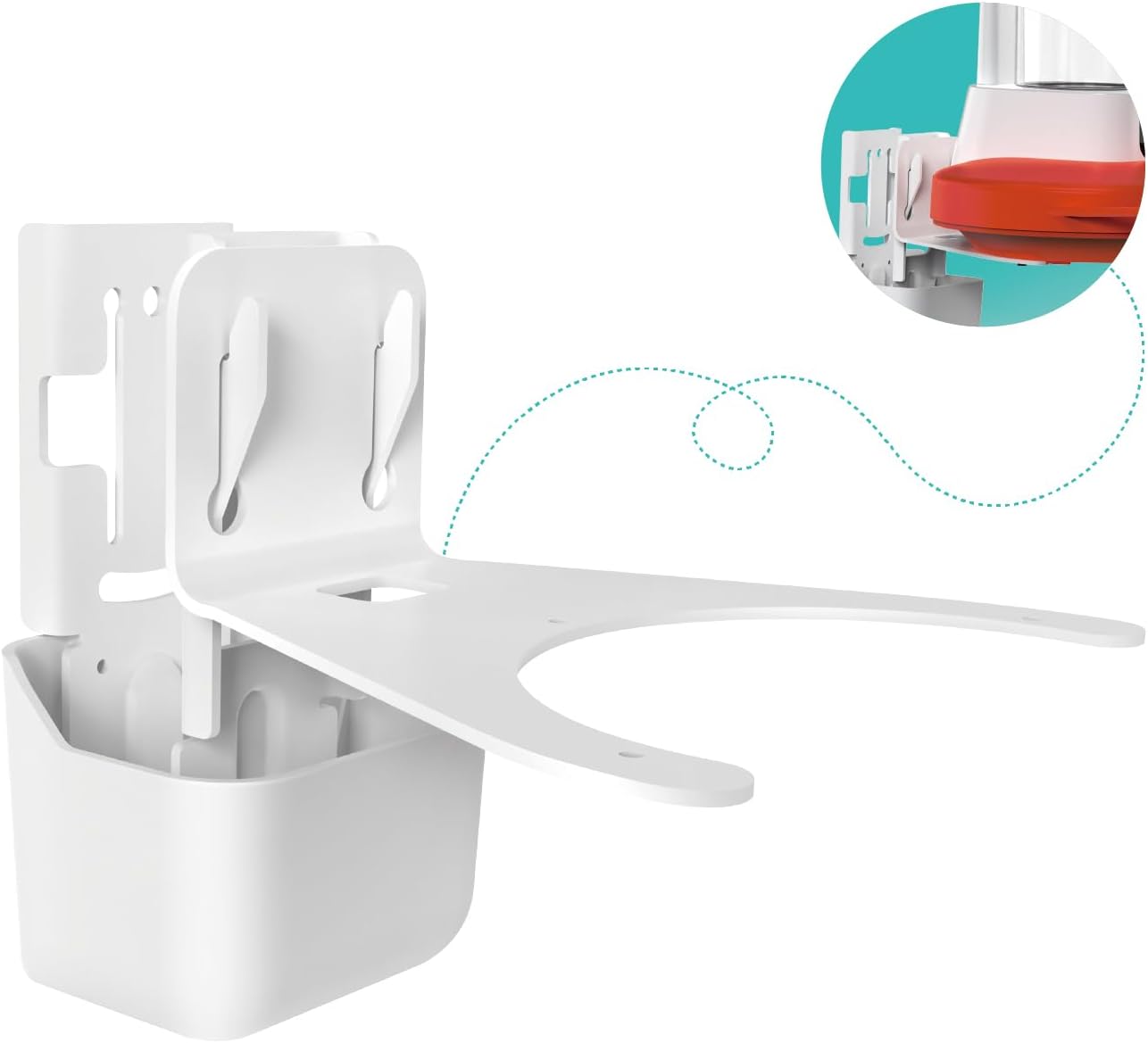 Birdfy Hum Mounting Kit for Stabilising Hummingbird Feeder Avoid Shaking and Falling, Convenient to Fill Nectar, Simple One-Click Detach, 3 Mounting Types, Heavy-Duty Metal Bracket