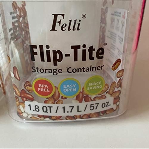 Felli Flip Tite 5" Square Canister