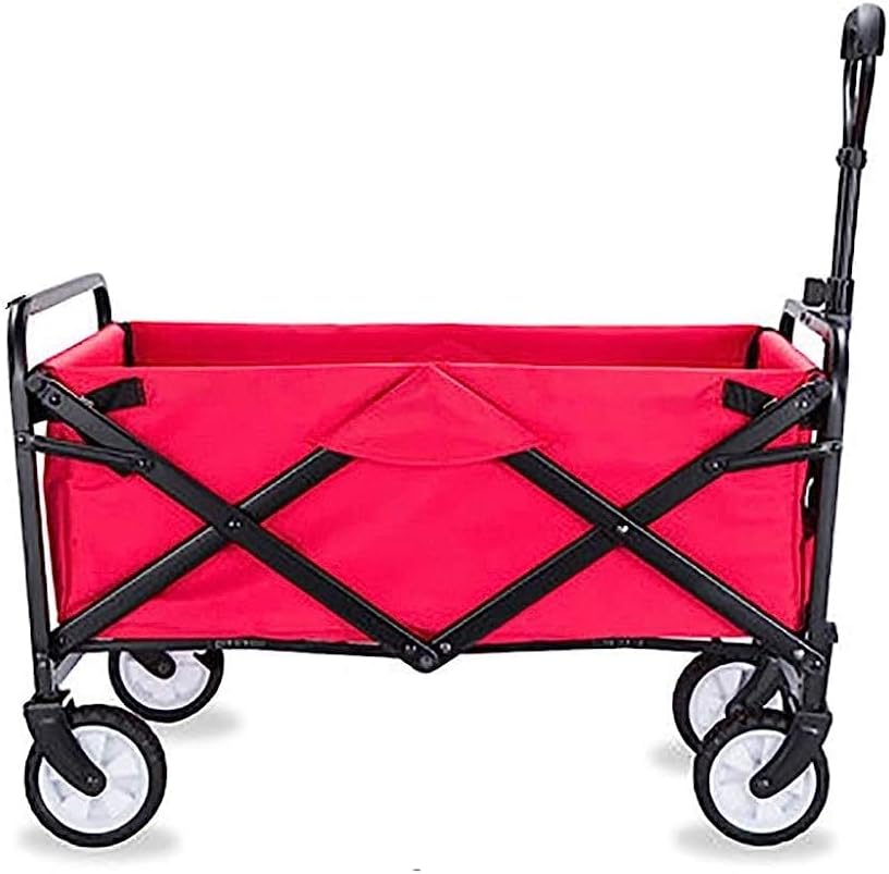 Portable Camping Cart,Trolleys, Folding Garden Trolley Cart Heavy Duty Wagon Multifunction Shopping Cart Load：60Kg