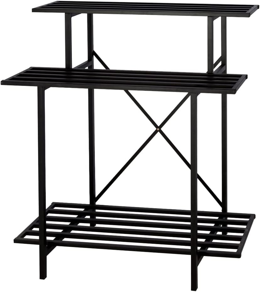 Zhongma 3 Tier Sturdy Plant Stand Space-Saving Heavy Duty Plant Holder