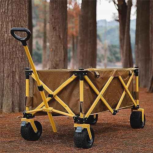 Portable Camping Cart,Outdoor Foldable Camping Trolley Cart for Beach Shopping Picnic and Luggage Portable and Utility Wagon for Mountain Pulley and Festival Use
