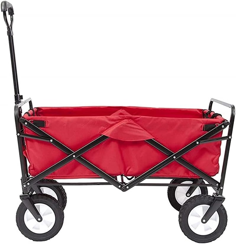 Shoppicart Outdoor Shoppicart Foldishoppitrolley Luggage Cart on Wheels for Shopping, Groceries, Laundry Grocery Cart Utility Cart/Red/a