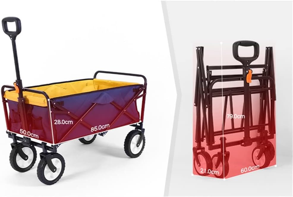 HBJWOV Folding Trolley Garden Supplies Outdoor Garden Carts Camping Fo