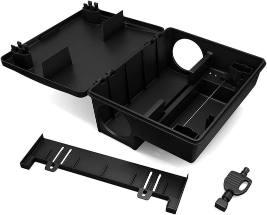 Rat Bait Stations 2-Pack | Refillable Outdoor Mouse Bait Station with 2 Locks & Keys | Weather-Resistant Rodent Bait Box for Indoor & Outdoor | Pet & Kid-Safe Rat Trap Alternative Medium Size